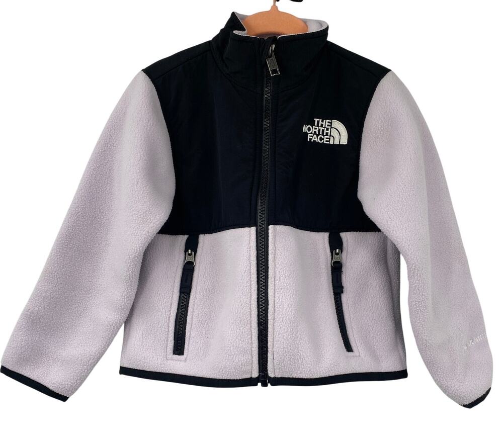The North Face Toddler Girl 3T Denali Jacket Fleece Lavender Fog Purple Black